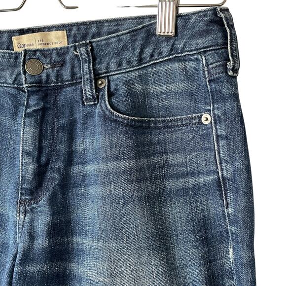 Gap Womens Bootcut Jeans Dark Indigo Denim Wash Classic Staple Size 27 Short - Picture 3 of 10